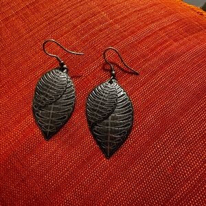 Fairycore Silver Leaf Earrings